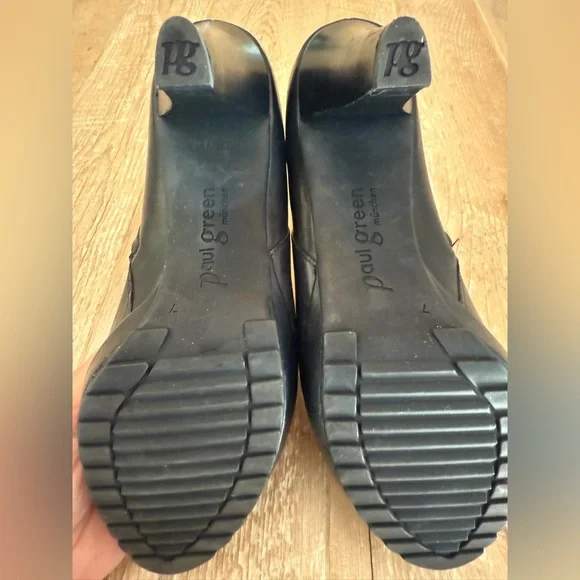 Paul Green Leather Heel Ankle Boots, Size 9.5 US EUC - Picture 4 of 11